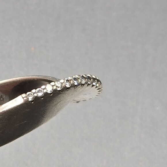 VTG Elle Sterling Silver Ruby Lab Diamond Band Ring Size 9 Wavy 4.13g - Picture 3 of 14